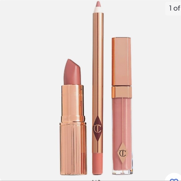 NEW Charlotte Tilbury Pillow Talk (Luscious) Lip Kit Trio - Picture 3 of 8